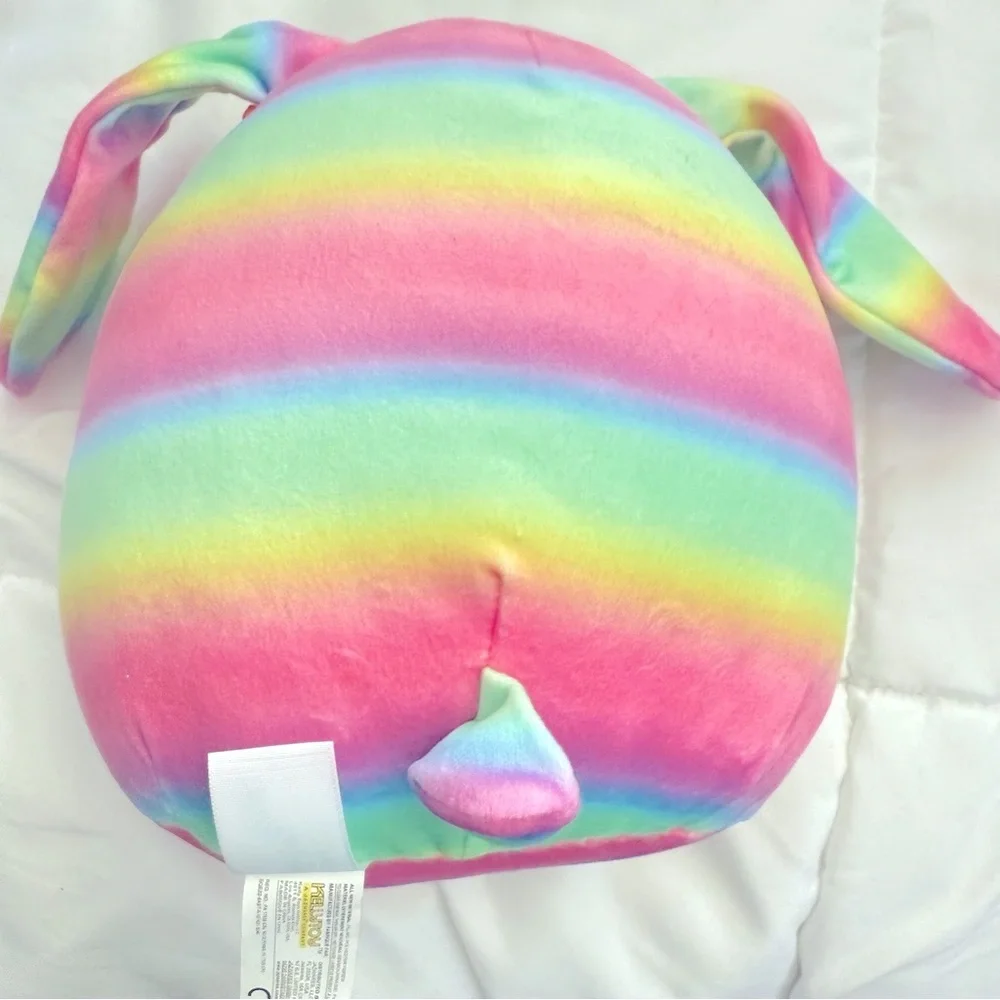 Squishamallow Kellytoy pastel rainbow Plush Bunny